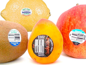 Etiquetas para frutas y verduras